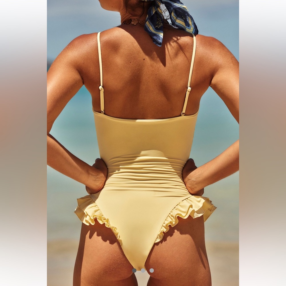 Belle by FP Movement Yellow One Piece Swimsuit